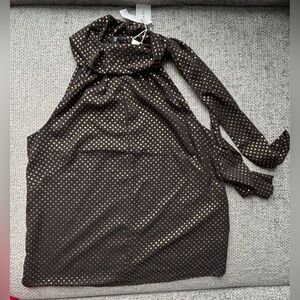 BNWT Jason Wu Tie-Neck Polka Dot Blouse Size M!